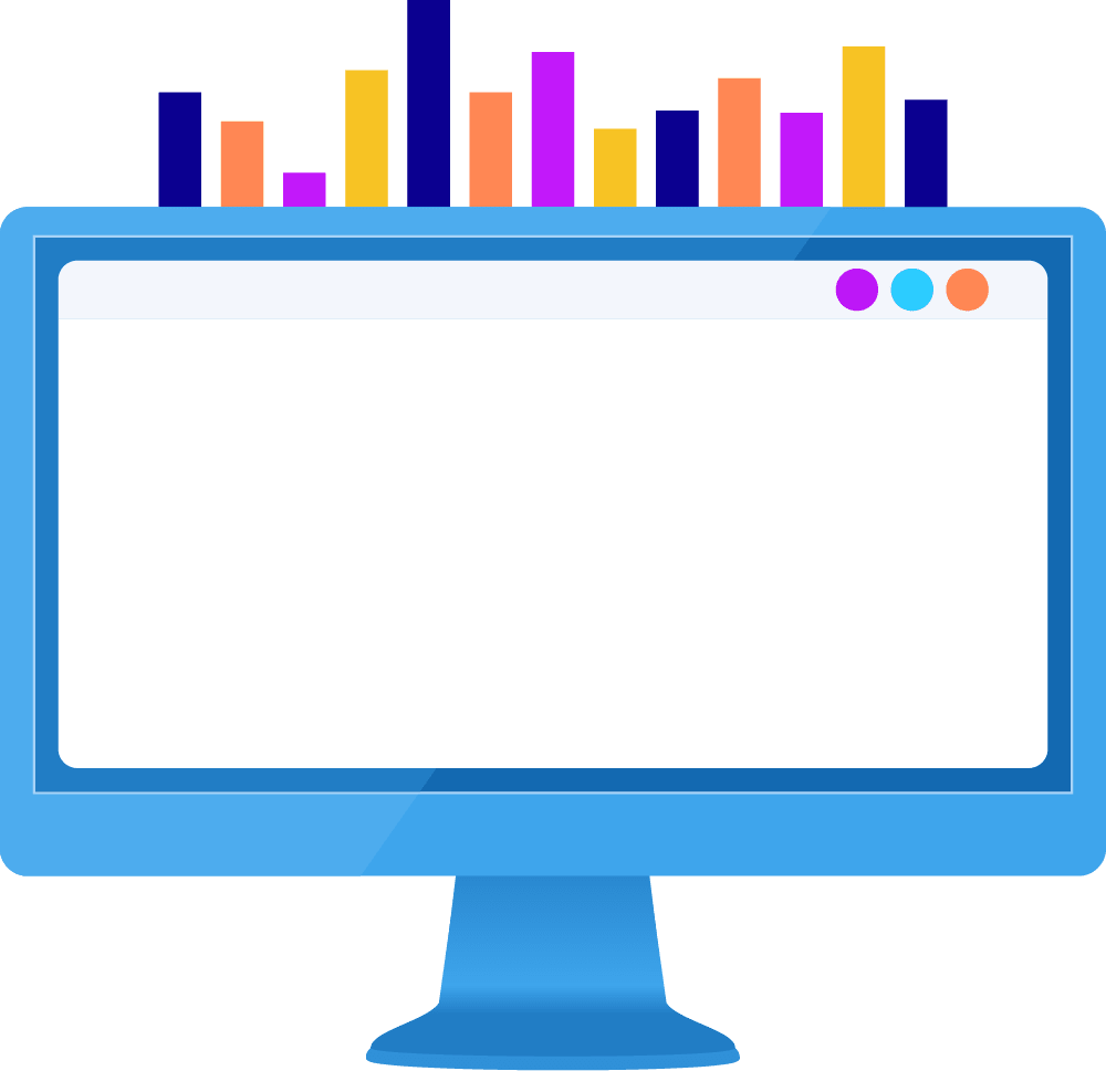 Large Monitor with graph